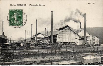 CPA Le Creusot Fonderie d'acier