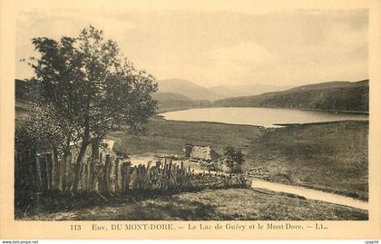 CPA 113 env du mont dore le lac de guery et le mont dore