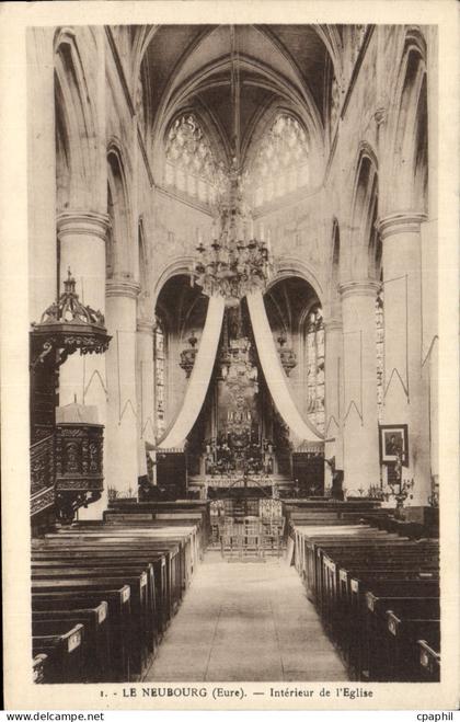 CPA Le Neubourg Interieur De I'Eglise