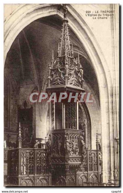 CPA Le Treport L eglise du Treport La chaire
