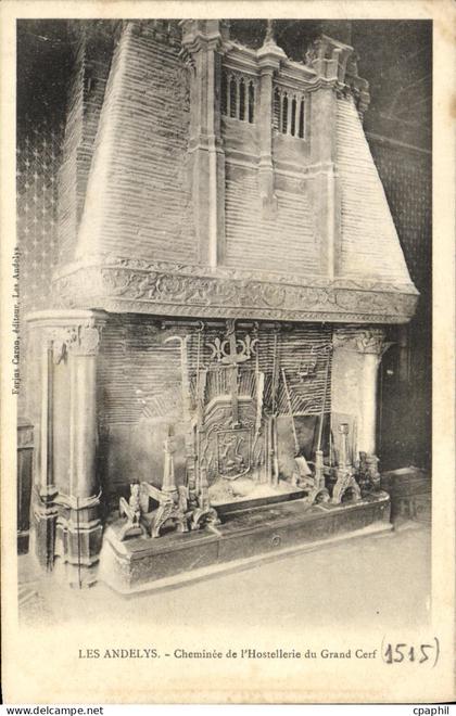 CPA Les Andelys Cheminee de l Histellerie du Grand Cerf