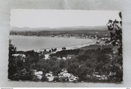 Cpsm, Les Lecques plage, vue générale de la grande plage, Var 83