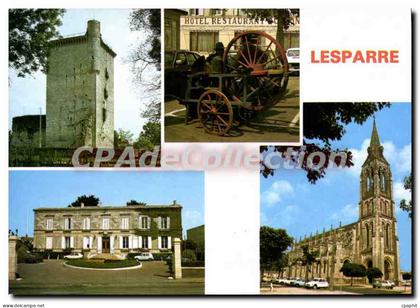 CPSM Lesparre La Vieille Tour Le Remouleur La Mairie L'Eglise