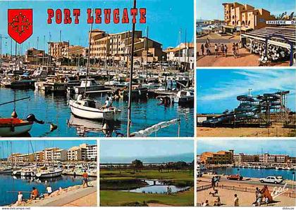 Carte Postale - 11 - Leucate - Port Leucate - Multivues - Automobiles - Bateaux - Blasons - CPM - Voir Scans Recto-Verso