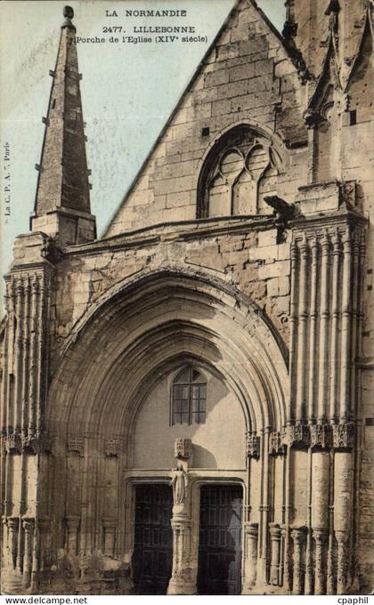 Lillebonne - Porche de l Eglise - CPA