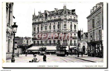 Limoges - Central Hotel - CPA