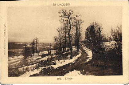 CPA En Limousin l'Hiver