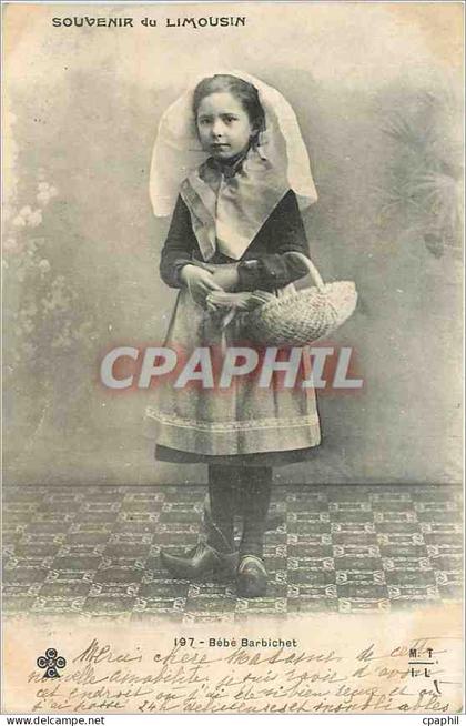 CPA Souvenir du Limousin Bebe Barbichet Folklore