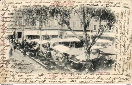 CPA Limoux Place du marche TOP