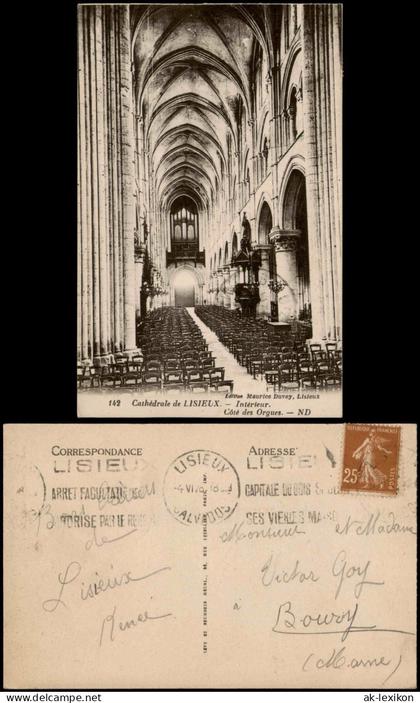 CPA Lisieux Cathédrale de LISIEUX Intérieur 1918