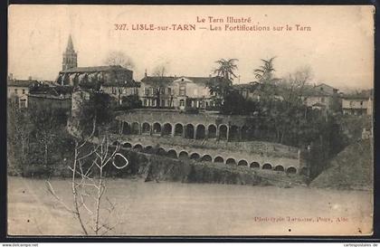 CPA Lisle-sur-Tarn, Les Fortifications sur le Tarn