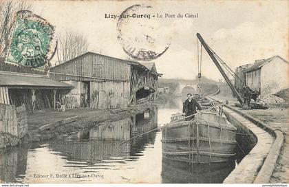 77 - SEINE ET MARNE - LIZY-SUR-OURCQ - le port du canal -péniche -  superbe - 10378