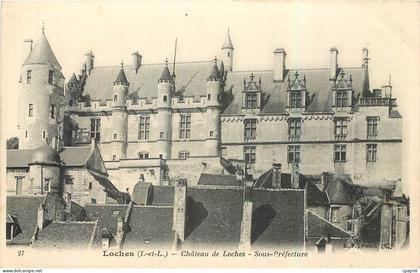 CPA Loches I et L Chateau de Loches Sous Prefecture