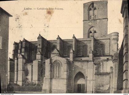 CPA Lodeve Cathedrale Saint Fulcran