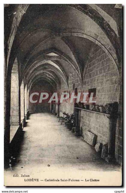 CPA LODEVE Cathedrale Saint Fulcran Le Cloitre