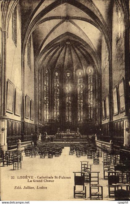 CPA Lodeve Cathedrale St Fulcran Le grand choeur