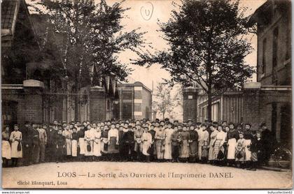 CPA  SELECTION  -  LOOS LES LILLE  -  La Sortie des Ouvriers de l'Imprimerie DANEL