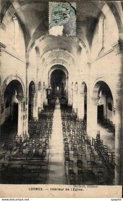 CPA Lormes Interieur de l'eglise