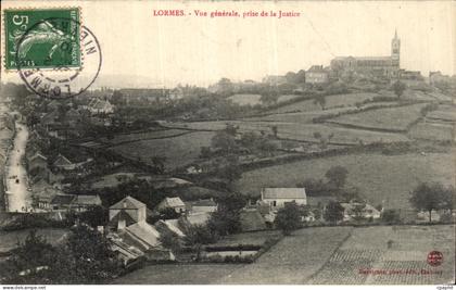 CPA Lormes Vue Generale Prise de la Justice