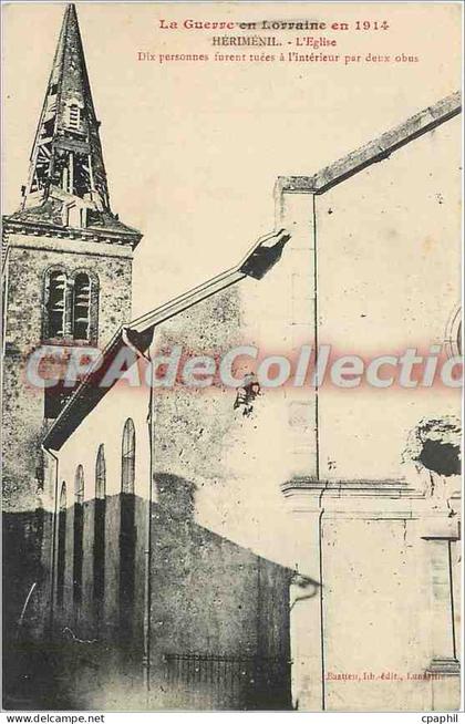 CPA La Guerre en Lorraine en 1914 Herimenil L'Eglise