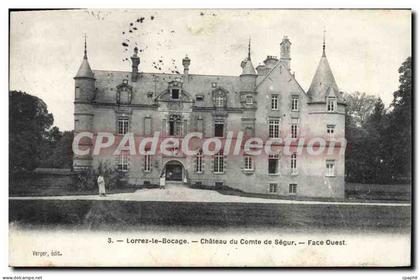 CPA Lorrez le Bocage chateau du Comte de Segur face Ouest