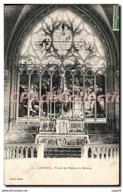 CPA Loudun Vitrail de l'Eglise du Martray
