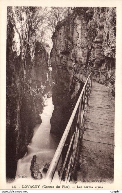 CPA Lovagny Gorges du Fier Les Fortes Crues