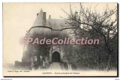 CPA Lucheux Entree principale du Chateau