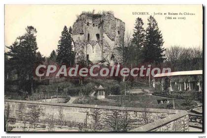 CPA Lucheux Jardin et Ruines du Chateau (Bati en 1130)