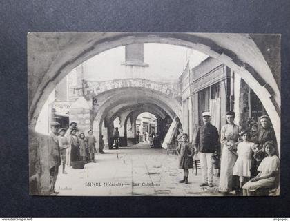 Carte France Lunel (Hérault)    Les Caladons - Cachet 1914 Groupes de Brancardiers le Médecin-chef