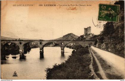 CPA LUZECH Vue prise du Pont du Chemin de fer (686483)