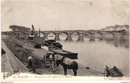 CPA Carte Postale France  Macon Vue prise de Saint Laurent lez Macon   1904 VM103241