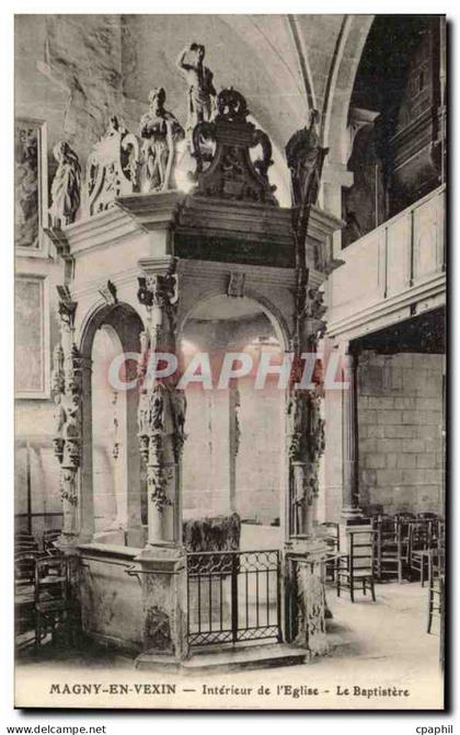CPA Magny En Vexin Interieur de l'Eglise Le Baptistere
