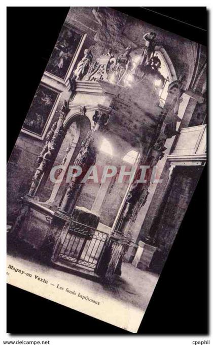 CPA Magny en Vexin Les Fonds Baptismaux