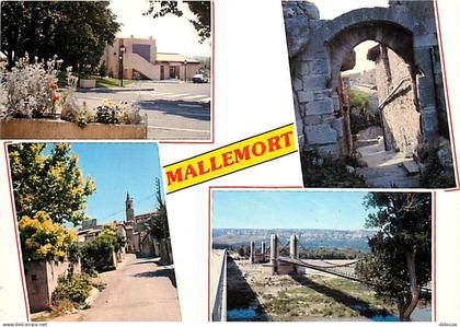 Carte Postale - 13 - Mallemort en Provence - Multivues - La Poste - Ruelle sous les ruines du Château - Rue Lamanon - Vi
