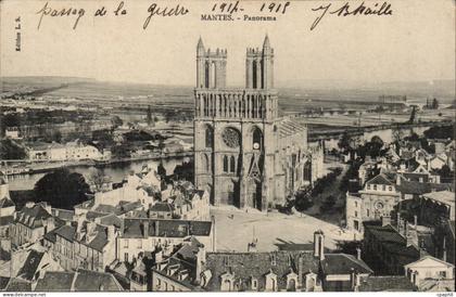 Mantes la jolie CPA Panorama