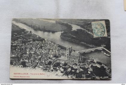 Mantes la Jolie, vue prise en ballon, Yvelines 78