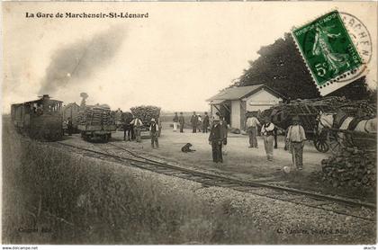 CPA MARCHENOIR-St-LEONARD La Gare TRAM VAPEUR (977256)