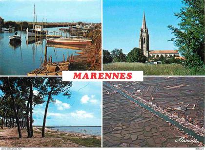 17 - Marennes - Multivues - Parcs à huitres - CPM - Flamme Postale - Voir Scans Recto-Verso