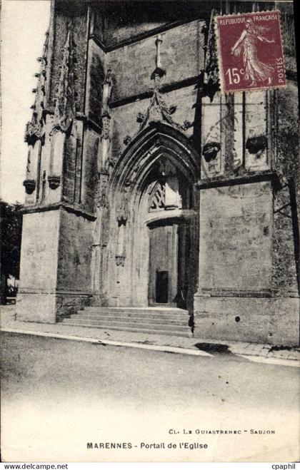 CPA Marennes Portail De I'Eglise