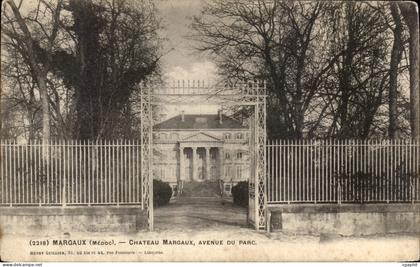 CPA Margaux Chateau Margaux Avenue Du Parc
