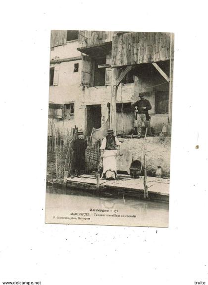 MARINGUES TANNEUR TRAVAILLANT AU CHEVALET