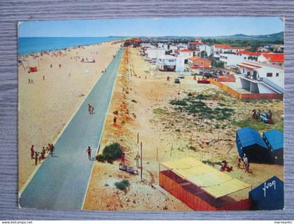 Cpa Marseillan plage (34) vue générale de la promenade