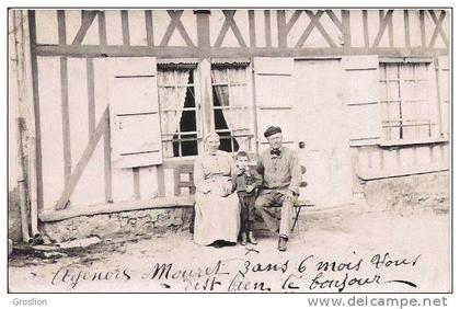 MARSEILLE EN BEAUVAISIS (OISE)  ? CARTE PHOTO AVEC ANIMATION 1910