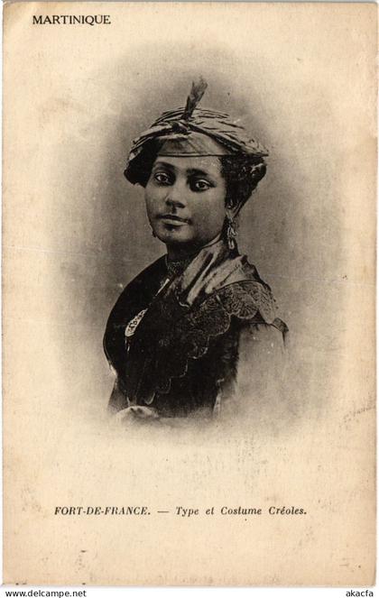PC MARTINIQUE MARTINIQUE - TYPE ET COSTUME CRÉOLES (a79501)