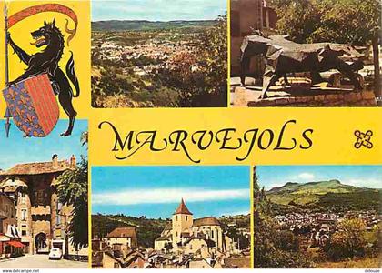 48 - Marvejols - Multivues - Automobiles - Blasons - CPM - Voir Scans Recto-Verso