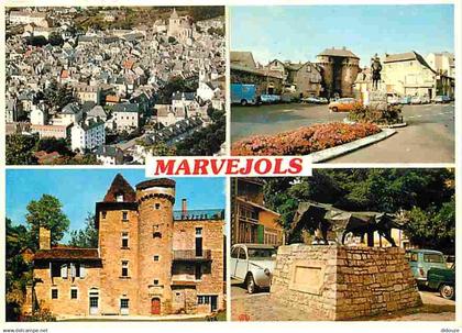 48 - Marvejols - Multivues - Automobiles - Flamme Postale - CPM - Voir Scans Recto-Verso