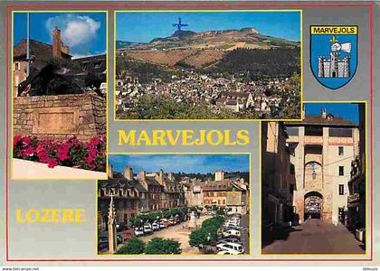 48 - Marvejols - Multivues - Blasons - Automobiles - CPM - Voir Scans Recto-Verso