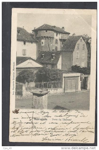Lozere : Marvejols, Porte du Therond, Precurseur