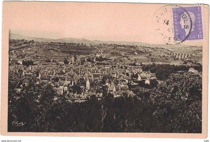 Lozère - Marvejols - Vue Générale - Affranchissement 1fr Marianne Dulac - 1945